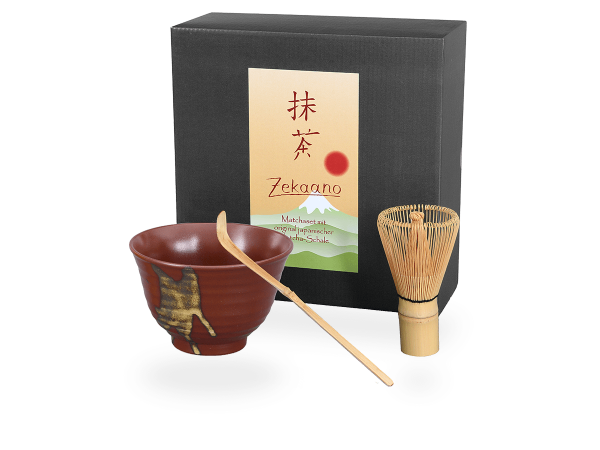 Matcha Set Japan rot/braun