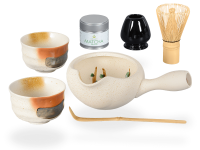 Matcha Set für zwei beige