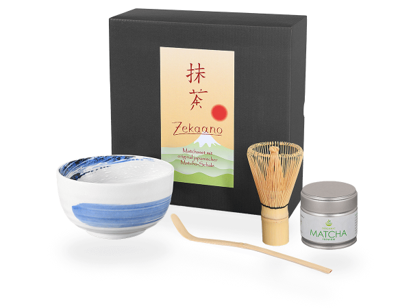 Matcha Set Japan weiß/blau