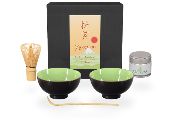 Matcha Set sommergrün, 2 Schalen