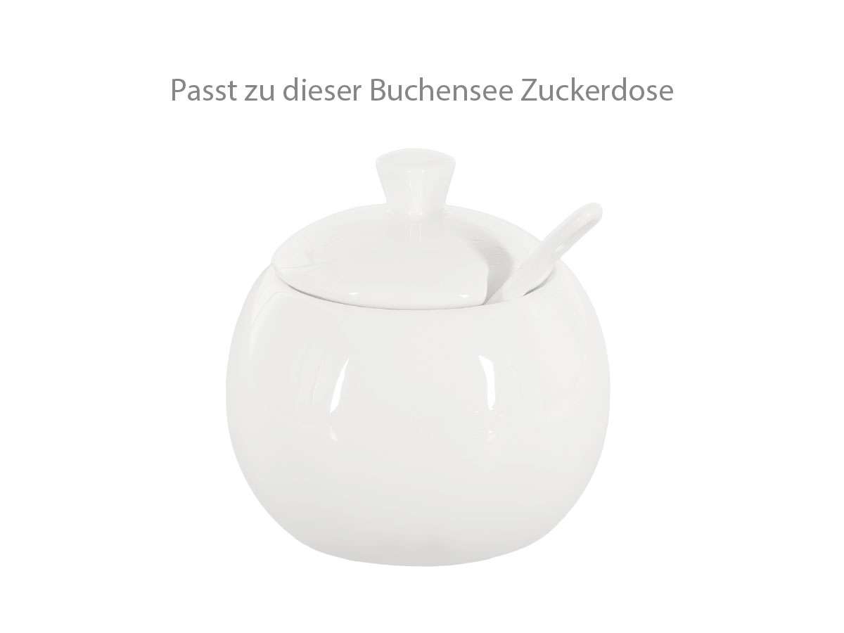 AUTSUPPL Keramik Löffel 5er Set - Langstielige Porzellanlöffel Für Suppe & Desserts