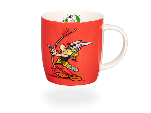 Könitz Tasse "Asterix - Bogenschießen" 350ml, Porzellan. Teetasse / Kaffeetasse Comic-Design