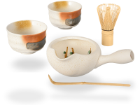 Matcha Set für zwei beige