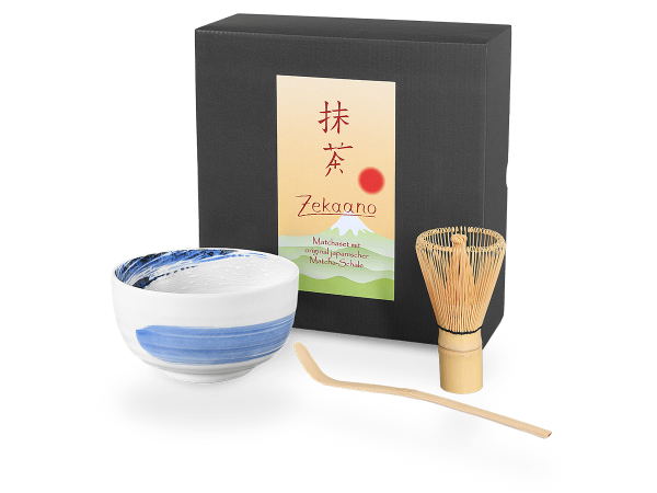 Matcha Set Japan weiß/blau