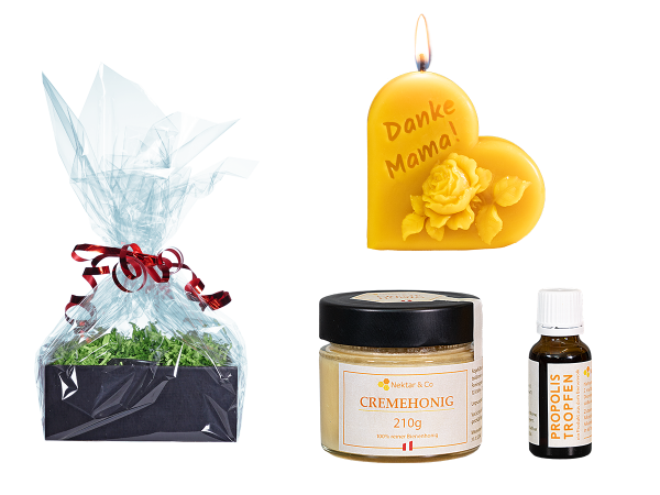 Muttertags-Geschenkset mit Bienenprodukten 3tlg