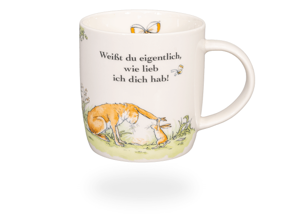 Könitz Tasse "Weißt du eigentlich, wie lieb ich dich hab!" 350ml, Porzellan. Teetasse / Kaffeetasse