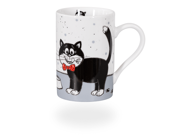 Könitz Tasse "Kater Carlo" 240ml, Porzellan. Teetasse / Kaffeetasse Comic-Design