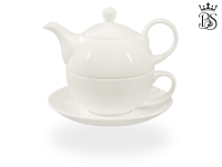 Tea for one, 400 ml, Fine Bone China, weiß ohne Deko