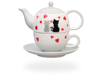 Tea for one, Sweet-Line Cats in Love 400 ml, Keramik
