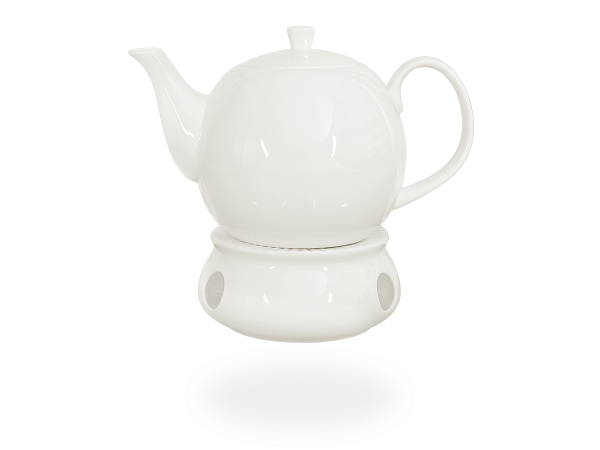 Buchensee Fine Bone China Tee- oder Kaffeeservice: Kanne 1,5 Liter + Stövchen