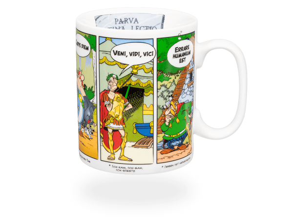 Könitz Tasse "Asterix - Latein Deutsch" 450ml, Porzellan. Teetasse / Kaffeetasse Comic-Design