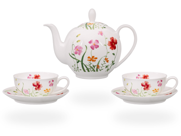 Teeservice Porzellan "Lotta" 1l Fine Bone China