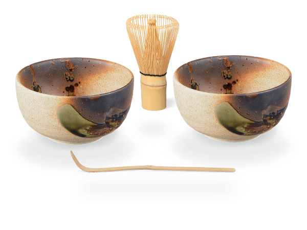 Matcha Set Japan, beige/braun, 2 Schalen