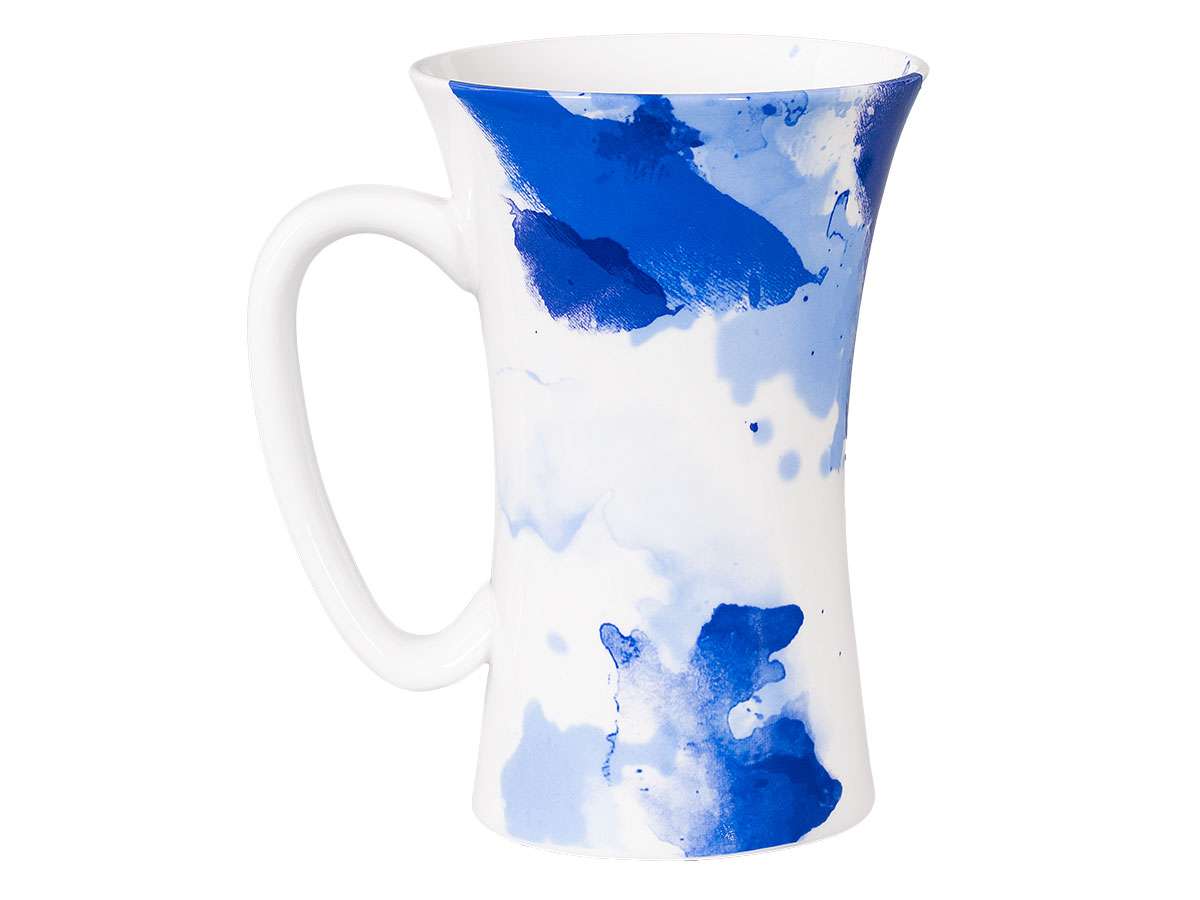 Mug Géant 'Tea Collage' Könitz - Porcelaine D'os, 630 Ml - Vert à Motifs - Neuf Sous Boîte