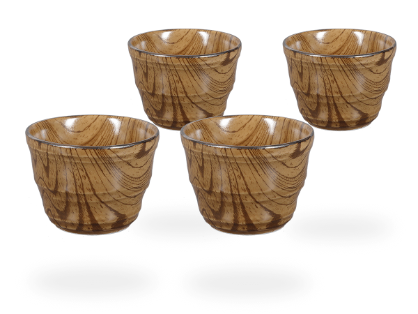 Japanische Teetassen im Holzdesign, 200ml