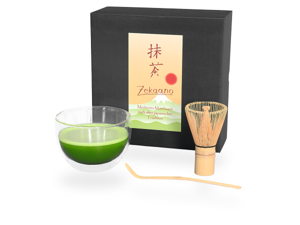 Matcha-Set: Matcha-Schale + Bambusbesen + Bambuslöffel + Bio-Matcha-Stick