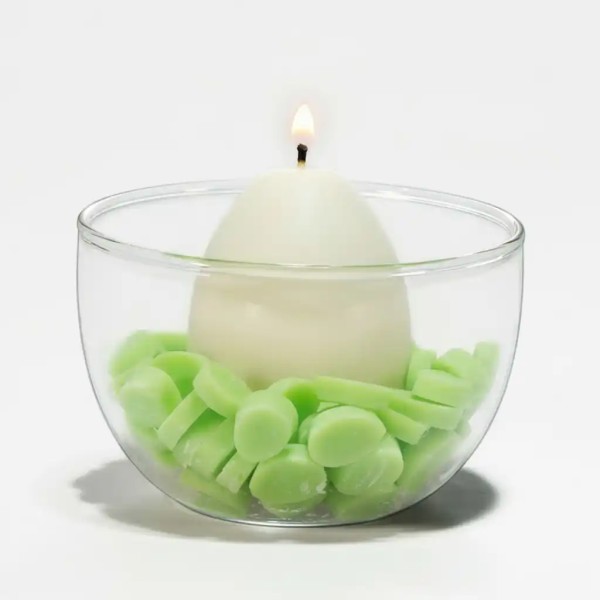 Wiener interaktive Osternest-Kerze in weiß aus Raps & Olivenwachs