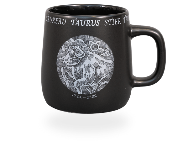Könitz Tasse "Sternzeichen Stier" 395ml, Bone China Porzellan. Teetasse / Kaffeetasse Vintage-Design