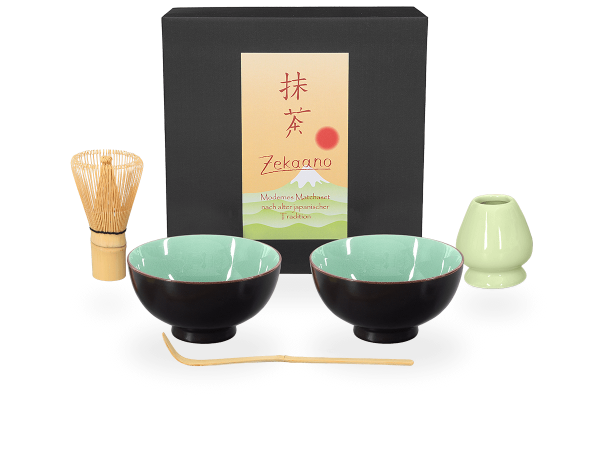 Matcha Set moosgrün, 2 Schalen