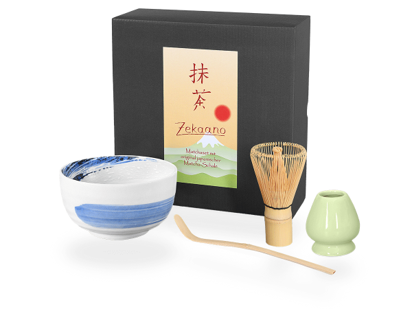 Matcha Set Japan weiß/blau