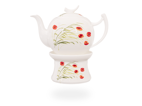 Teekanne mit Stövchen "Caprice" Fine Bone China