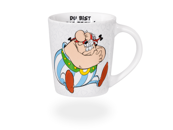 Könitz Tasse "Obelix Du bist das Beste" 380ml, Porzellan. Teetasse / Kaffeetasse Comic-Design