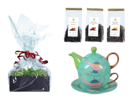 Tee Geschenk Tea for One, handbemalt, hellgrün