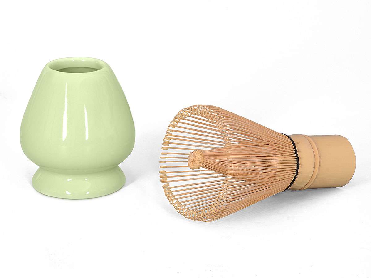 Handgefertigtes Matcha-Set In Rosa – 8-teiliges Keramik-Set Mit Bambuszubehör
