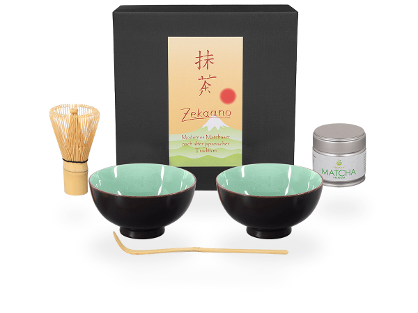 Matcha Set moosgrün, 2 Schalen