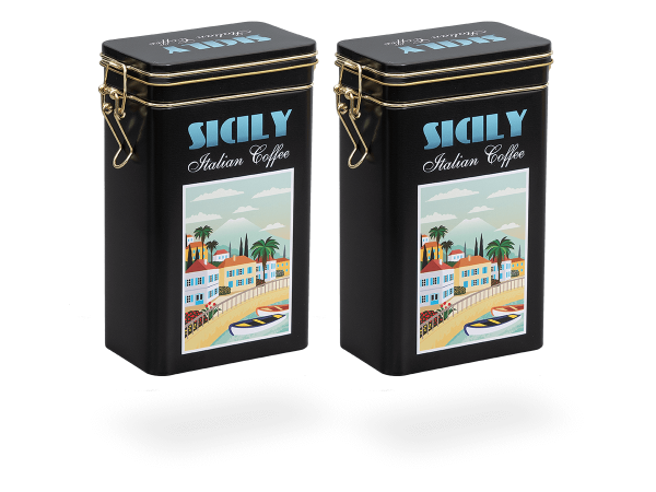 Kaffeedosen mit Aromaverschluss "Cicily" eckig, 500g 2 Stk