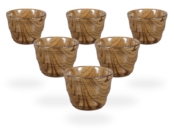 Japanische Teetassen im Holzdesign, 200ml