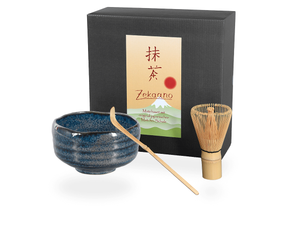 Matcha Set Japan schwarz/blau