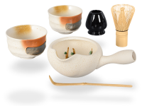 Matcha Set für zwei beige