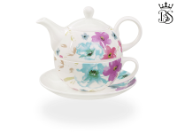 Tea for one, 400 ml, Fine Bone China, Blumendekor
