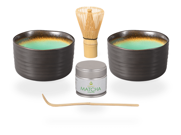 Matcha Set anthrazit/türkis, 2 Schalen