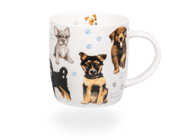 Könitz Tasse "Natures Diversity-Hunde" 350ml, Porzellan. Teetasse / Kaffeetasse Hunde-Design