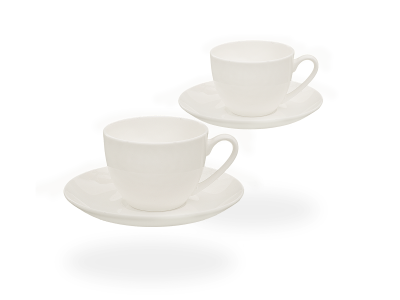 Buchensee Kaffeetassen weiß, Fine Bone China Porzellan | Buchensee Kaffeetassen | BUCHENSEE