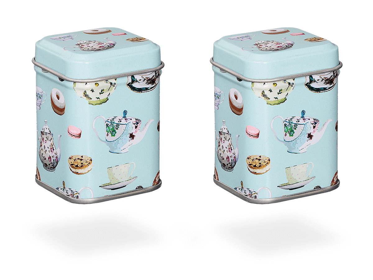 MUXHEL 10er Set Metall-Teeboxen - Aromadicht Für Losen Tee, Earl Grey & Mehr - Ideal Auch Für Kekse, Mehl Oder Reis