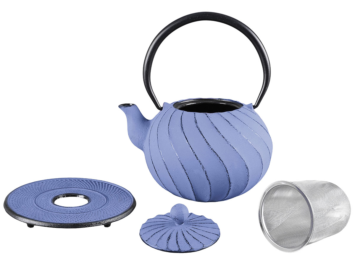 Produktbild von Teekanne Asiatisch Gusseisen Set Blau 1.2 Liter &Teekessel Mit