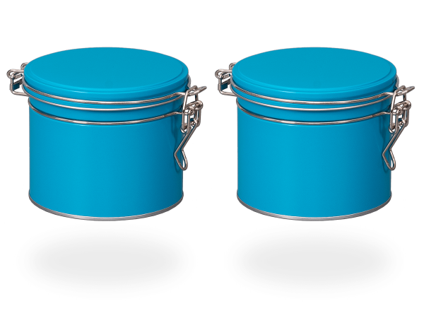Teedose "Aroma" blau, rund, 150g, 2 Stk