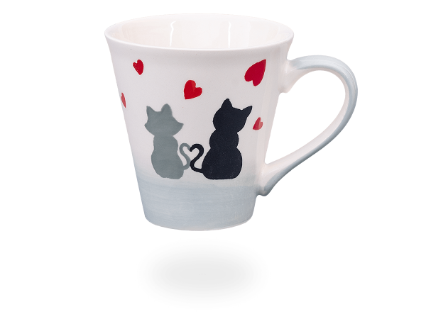 Teetasse Cats in Love 250ml, Keramik