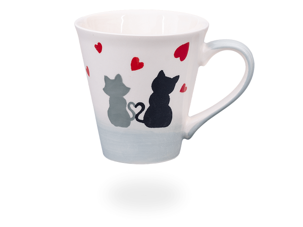 Teetasse / Kaffeetasse "Cats in Love" 250ml, Keramik