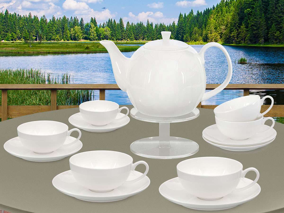 Buchensee Teeservice Porzellan 1,5l weiß, Fine Bone China | Porzellan | Teeservice | TEEGESCHIRR
